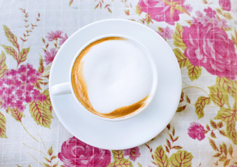 Cappuccino and milk foam