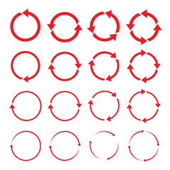 Set of black circle vector arrows