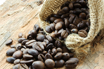 Coffee bean in bag