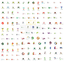 Mega set of letter logos