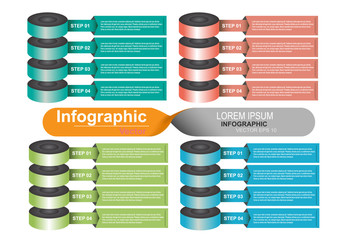 infographics elements of abstract 3d