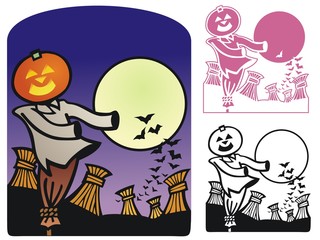 Autumn scene for Halloween