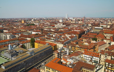 Fototapeta na wymiar Turin , Italy - skyline view, seen from Mole Antonelliana 