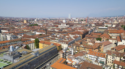 Obraz premium Turin , Italy - skyline view, seen from Mole Antonelliana 