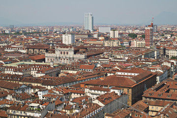 Obraz premium Turin , Italy - skyline view, seen from Mole Antonelliana 