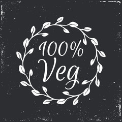 Vegan menu hand-sketched herbal vector frame