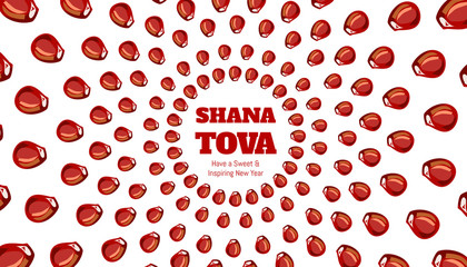 SHANA TOVA - Greeting card for inspiring and sweet new year