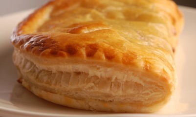 Golden brown cooked Pasty