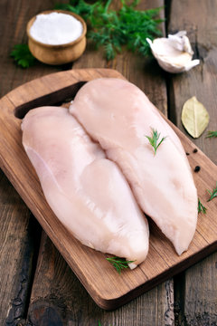Fresh raw chicken breasts