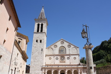 Fototapeta premium View Of Santa Maria Assunta Cathedral (Spoleto, Perugia, Italy) 