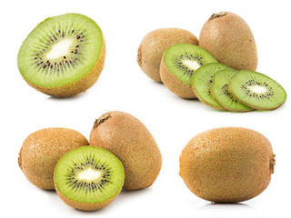 kiwi fruit on white background