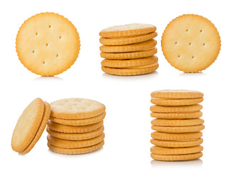 Biscuits on white background