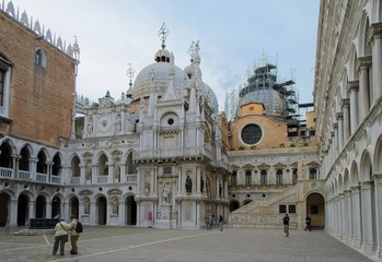 Fototapeta premium Palazzo Ducale inner court view, Venice