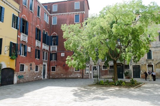 Typical square in Castello Neighborhood, Venice