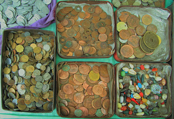 buttons and beads on the market in Kolkata