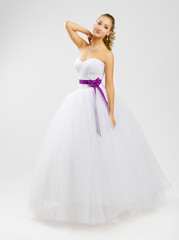 Fototapeta premium Young woman in wedding dress