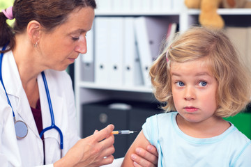female pediatrician injected a medicament
