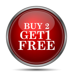 Buy 2 get 1 free offer icon