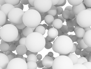 Group of white spheres 