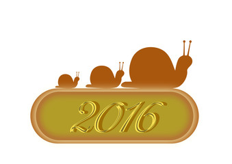 2016,sur pancarte rigolote escargot