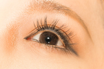 若いアジア女性のクローズアップ　Young Asian woman eye