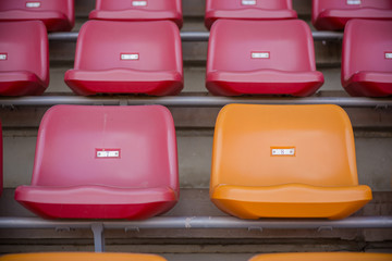 Fototapeta premium Empty seats in stadium