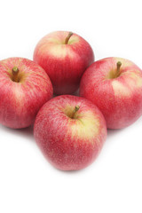 mele rosse isolate su sfondo bianco