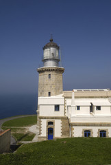 Lighthouse at Cape Matxichaco, Biscay, Basque Country, Spain