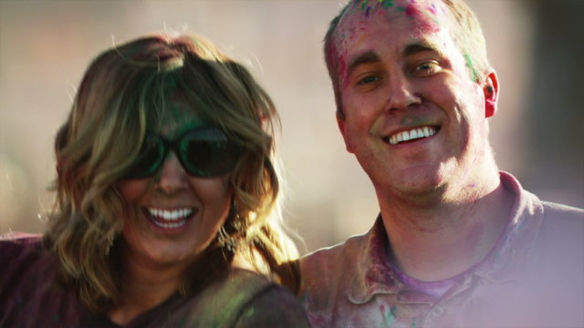 young couple at a Hindu festival