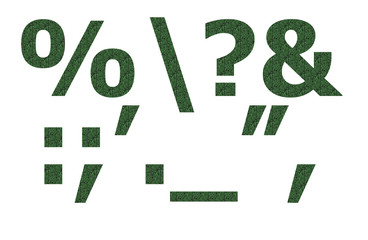 Matrix pattern on english character
