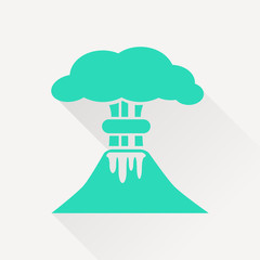 volcano mountain erupting icon