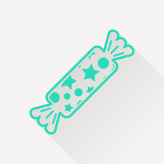 Candy with stars icon