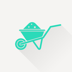 Simple icon wheelbarrow