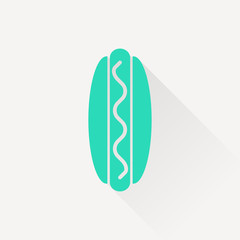 Vector hot dog icon. Food icon. Eps10