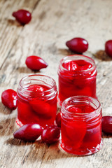 Cornel jam, selective focus