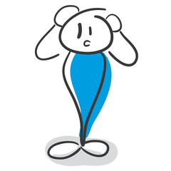 Stick Figure Series Blue