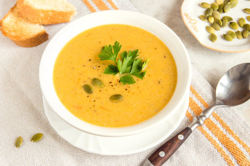 Pumpkin cream soup