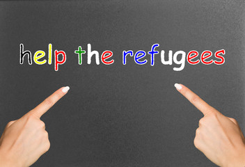 help the refugees, helft den flüchtlinge