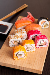 Japanese tasty sushi set