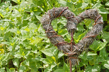 Flechtwerk in Herzform