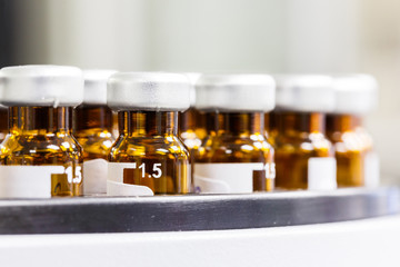 Amber color vial with cap