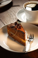 cake with coffee set