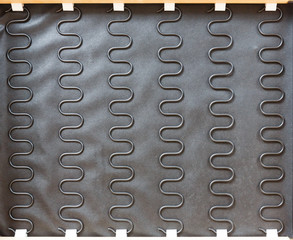 Coil sinuous wire spring system