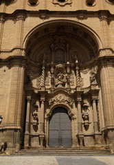 Fototapeta premium door of Santa María la Mayor Church in Alcañiz,Teruel, Spain