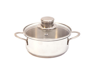 Stainless steel pot.