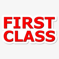 First Class Red Sign