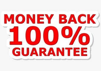 Money Back 100% Guarantee Red Sign