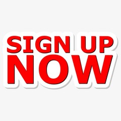 Sign Up Now Red Sign