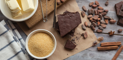 ingredients for the chocolate cake