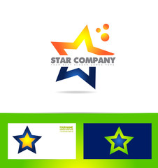 Obraz premium Star logo company icon set